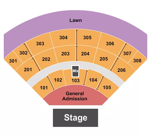 seating chart for Acrisure Amphitheater - Endstage GA - eventticketscenter.com
