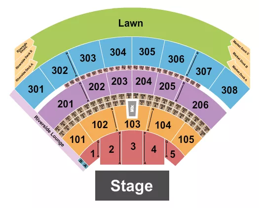 seating chart for Acrisure Amphitheater - Endstage Reserved - eventticketscenter.com