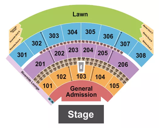 seating chart for Acrisure Amphitheater - Endstage GA - eventticketscenter.com