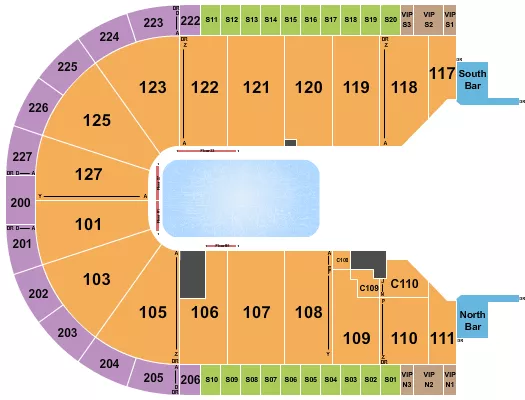 seating chart for Acrisure Arena - Cirque - Crystal - eventticketscenter.com