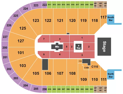 seating chart for Acrisure Arena - Cyndi Lauper - eventticketscenter.com