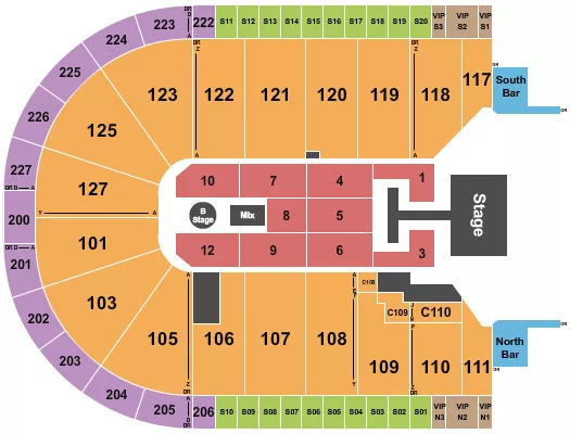 seating chart for Acrisure Arena - Disney Descendants - eventticketscenter.com