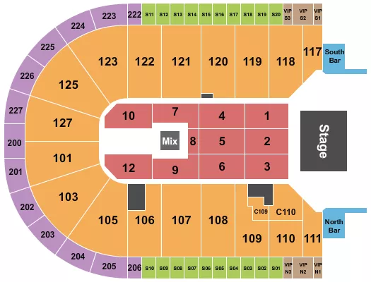 seating chart for Acrisure Arena - Endstage 5 - eventticketscenter.com
