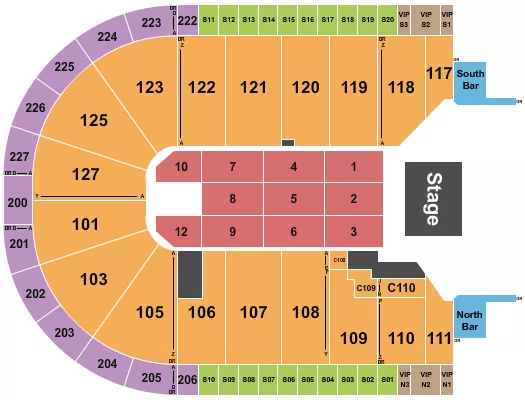 seating chart for Acrisure Arena - Endstage 7 - eventticketscenter.com