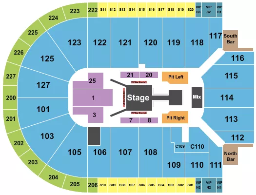seating chart for Acrisure Arena - Fuerza Regida - eventticketscenter.com