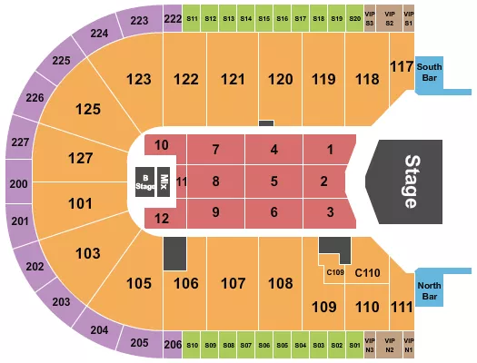 seating chart for Acrisure Arena - Grupo Firme - eventticketscenter.com