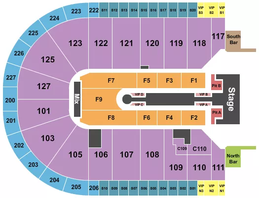 seating chart for Acrisure Arena - Jennifer Lopez 2024 - eventticketscenter.com