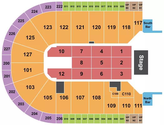seating chart for Acrisure Arena - Journey - eventticketscenter.com