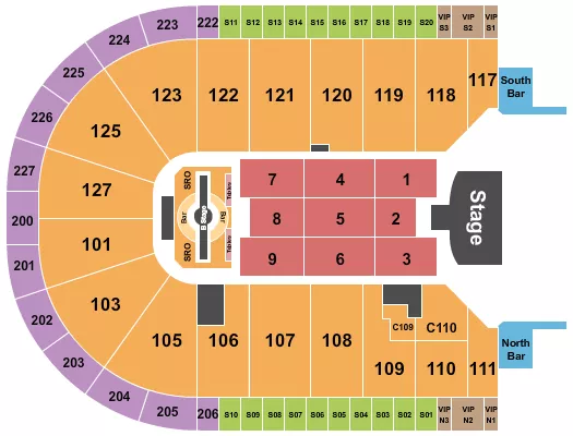 seating chart for Acrisure Arena - Justin Timberlake - eventticketscenter.com