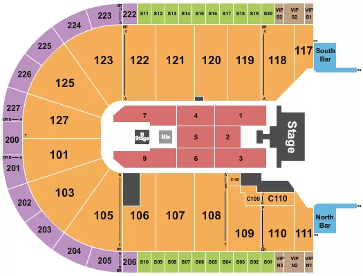 seating chart for Acrisure Arena - Mana - eventticketscenter.com