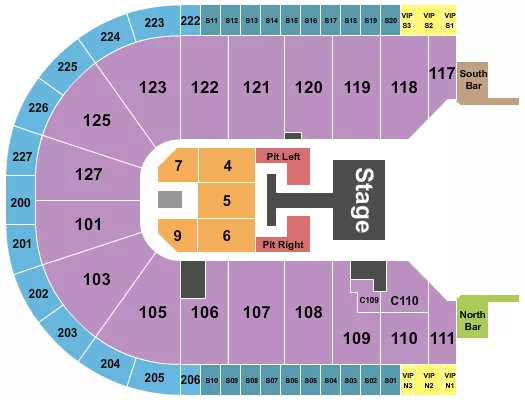 seating chart for Acrisure Arena - Marca Registrada - eventticketscenter.com