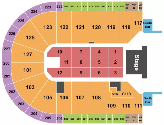 seating chart for Acrisure Arena - Mariah Carey - eventticketscenter.com