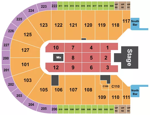 seating chart for Acrisure Arena - Melanie Martinez - eventticketscenter.com