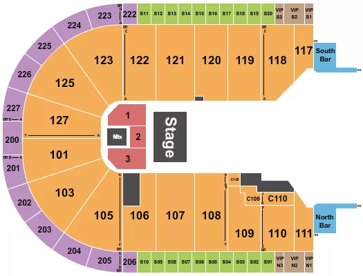 seating chart for Acrisure Arena - Quarter House - eventticketscenter.com