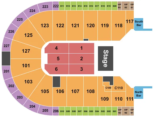 seating chart for Acrisure Arena - Ramon Ayala - eventticketscenter.com