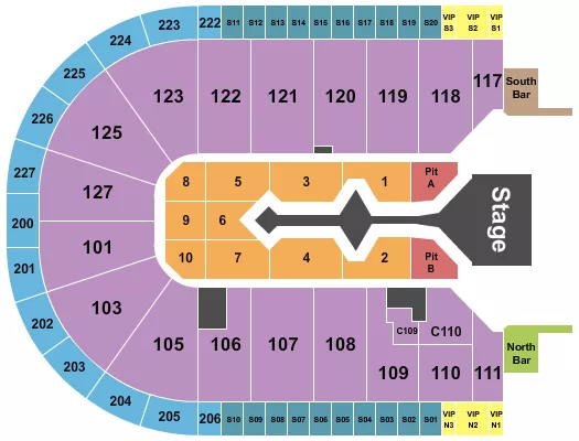 seating chart for Acrisure Arena - Shakira - eventticketscenter.com