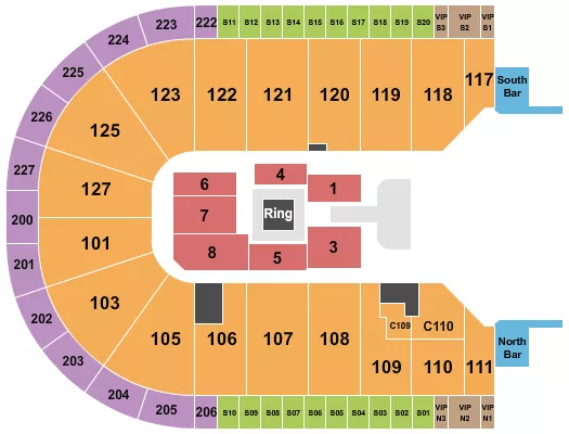 seating chart for Acrisure Arena - Wrestling - AEW - eventticketscenter.com