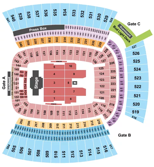 seating chart for Acrisure Stadium - Billy Joel - eventticketscenter.com