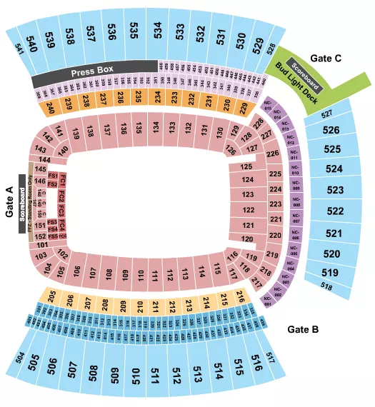 seating chart for Acrisure Stadium - Monster Jam - eventticketscenter.com