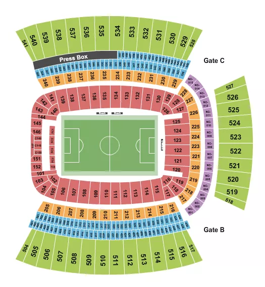 seating chart for Acrisure Stadium - Soccer - eventticketscenter.com