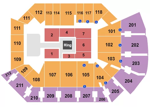 seating chart for Addition Financial Arena - AEW 2 - eventticketscenter.com