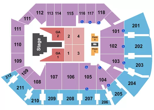 seating chart for Addition Financial Arena - Brandon Lake - eventticketscenter.com
