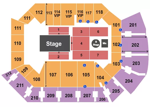 seating chart for Addition Financial Arena - Dancing with the Stars - eventticketscenter.com