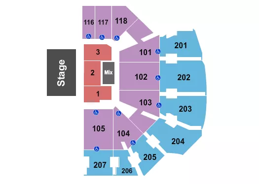 seating chart for Addition Financial Arena - Half House 2 - eventticketscenter.com