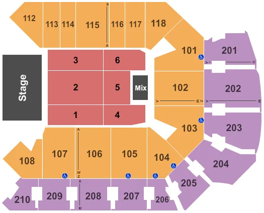 seating chart for Addition Financial Arena - Katt Williams - eventticketscenter.com