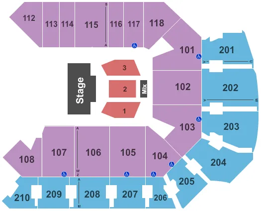 seating chart for Addition Financial Arena - Paw Patrol Live - eventticketscenter.com