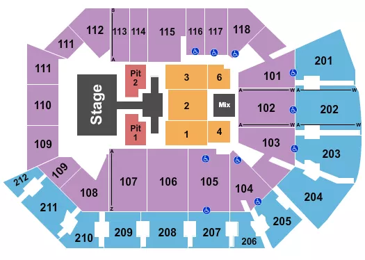 seating chart for Addition Financial Arena - Phil Wickham - eventticketscenter.com