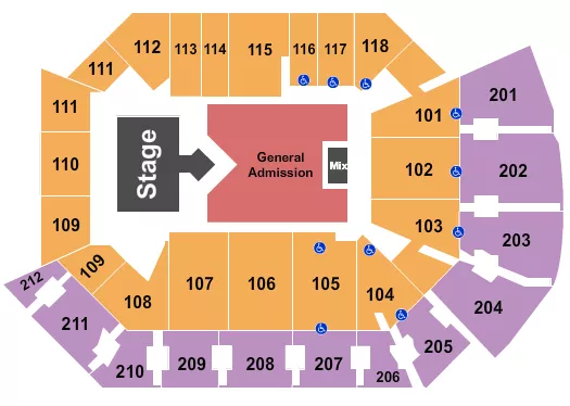 seating chart for Addition Financial Arena - Sexyy Red - eventticketscenter.com