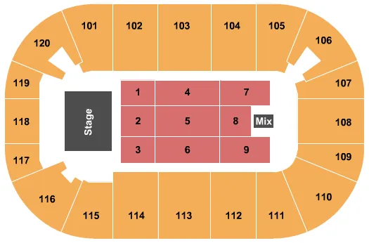 seating chart for Agganis Arena - Camilo - eventticketscenter.com