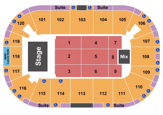 seating chart for Agganis Arena - El Alfa - eventticketscenter.com