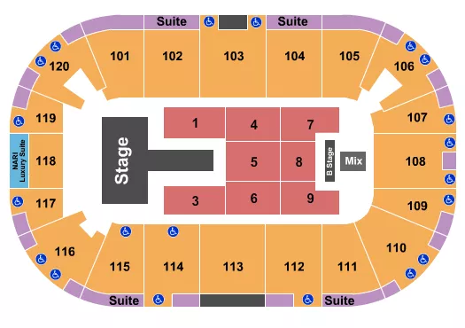 seating chart for Agganis Arena - J Baldvin - eventticketscenter.com