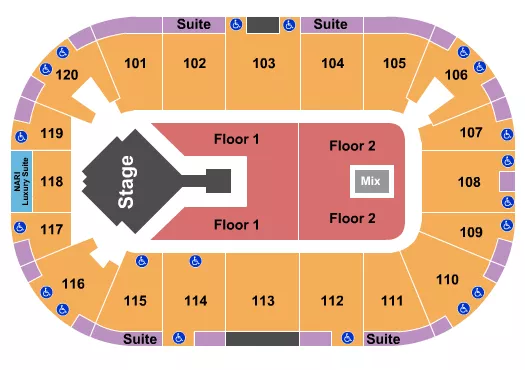 seating chart for Agganis Arena - Keshi - eventticketscenter.com