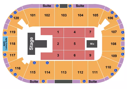 seating chart for Agganis Arena - Maverick City Music - eventticketscenter.com