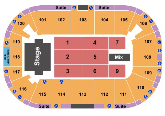 seating chart for Agganis Arena - Morat - eventticketscenter.com