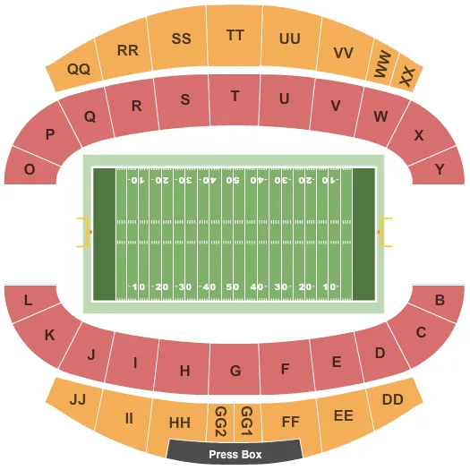 seating chart for Aggie Memorial Stadium NMSU - NMSU Football - eventticketscenter.com