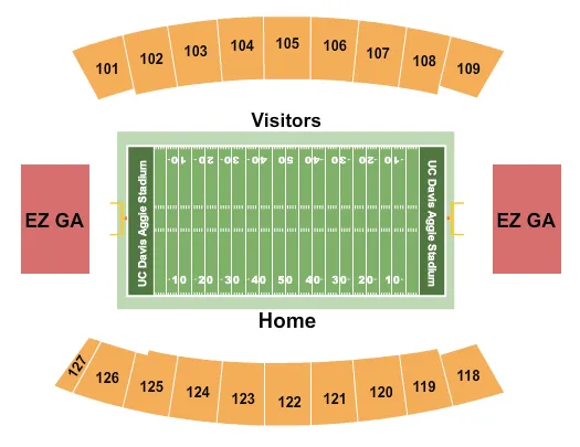 seating chart for UC Davis Health Stadium - Football - eventticketscenter.com
