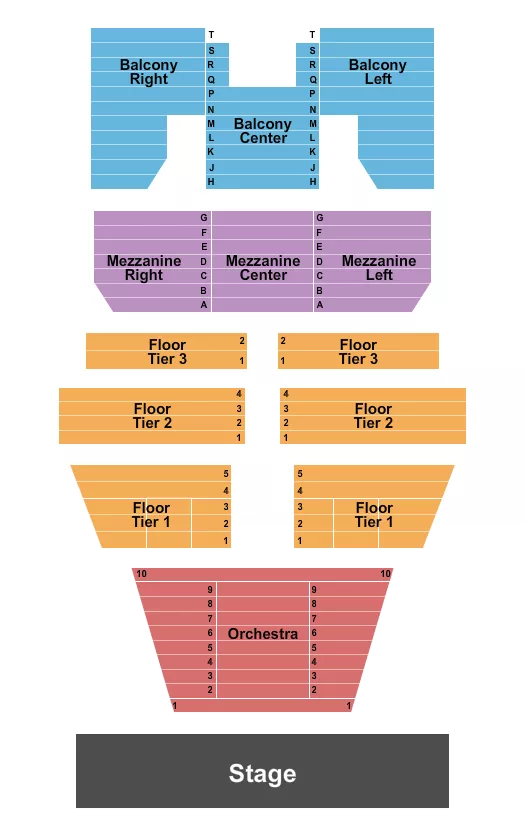 seating chart for Agora Theatre - Endstage 3 - eventticketscenter.com