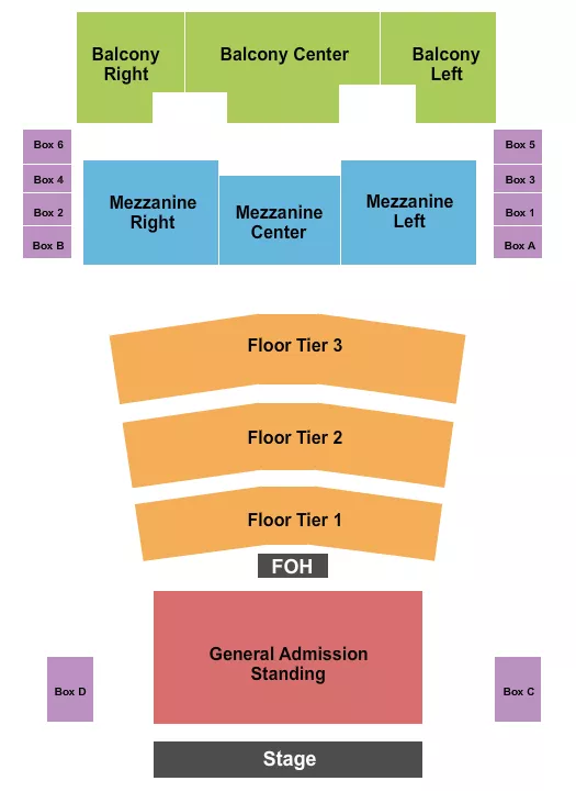 seating chart for Agora Theatre - Endstage 4 - eventticketscenter.com