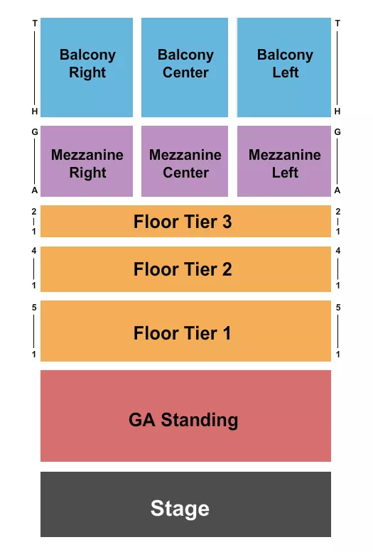 seating chart for Agora Theatre - Endstage GA 2 - eventticketscenter.com
