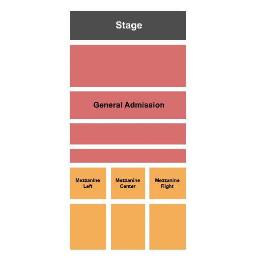 seating chart for Agora Theatre - GA & Res Mezz - eventticketscenter.com