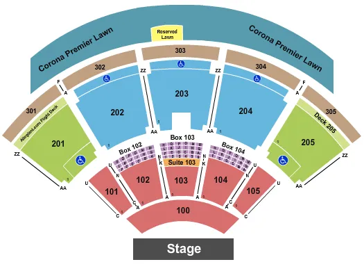 seating chart for Talking Stick Resort Amphitheatre - End Stage 3 - eventticketscenter.com