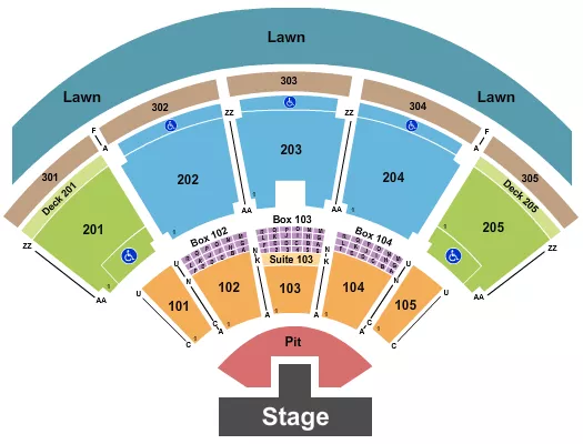 seating chart for Talking Stick Resort Amphitheatre - Endstage Pit w/Catwalk - eventticketscenter.com