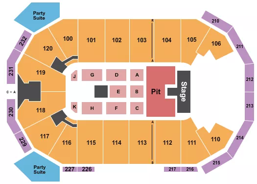 seating chart for Akins Arena at The Classic Center - Gavin Adcock - eventticketscenter.com