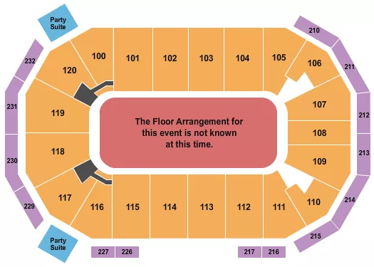 seating chart for Akins Arena at The Classic Center - Generic Floor - eventticketscenter.com