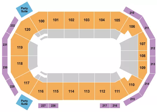 seating chart for Akins Arena at The Classic Center - Open Floor - eventticketscenter.com