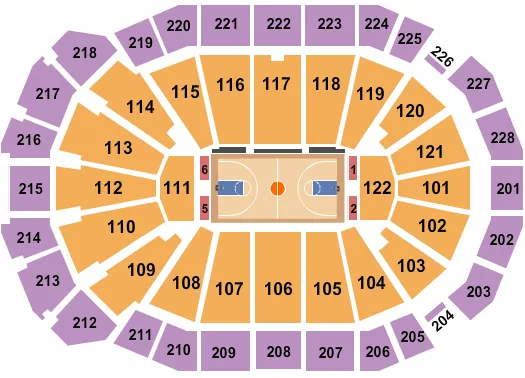 Basketball Seating Map